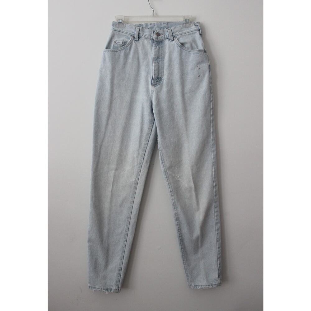 Lee Womens Vintage High Rise Mom Jeans Light Blue Denim Size 10M Pre-Owned